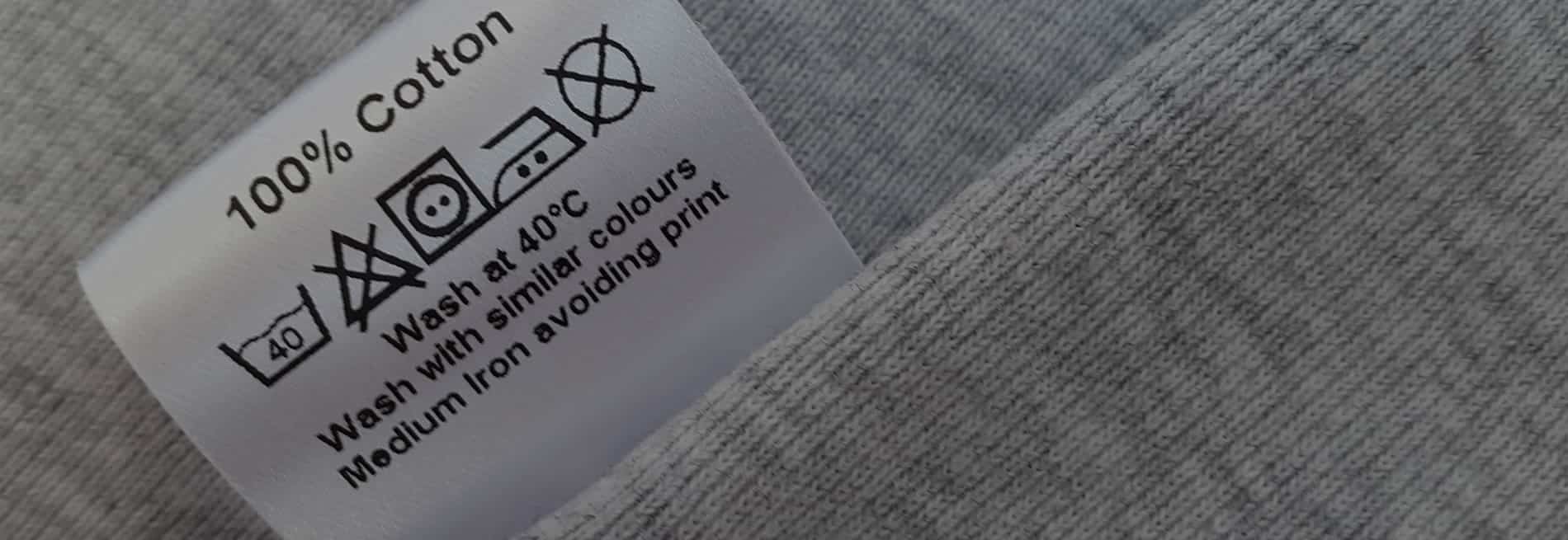 WASH CARE CLOTHING GARMENT LABELS DIFFERENT FIBRE CONTENTS AVAILABLE